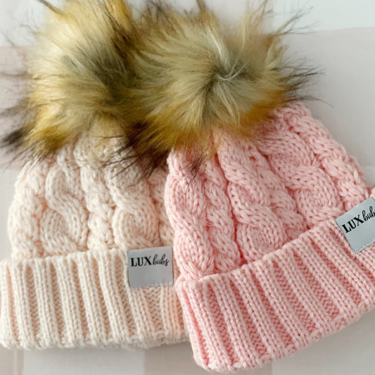 Rosy Pink Matching Beanies