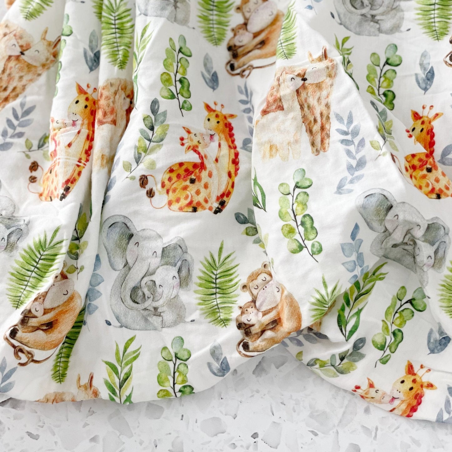 Cotton Jersey Cot Sheet - Safari