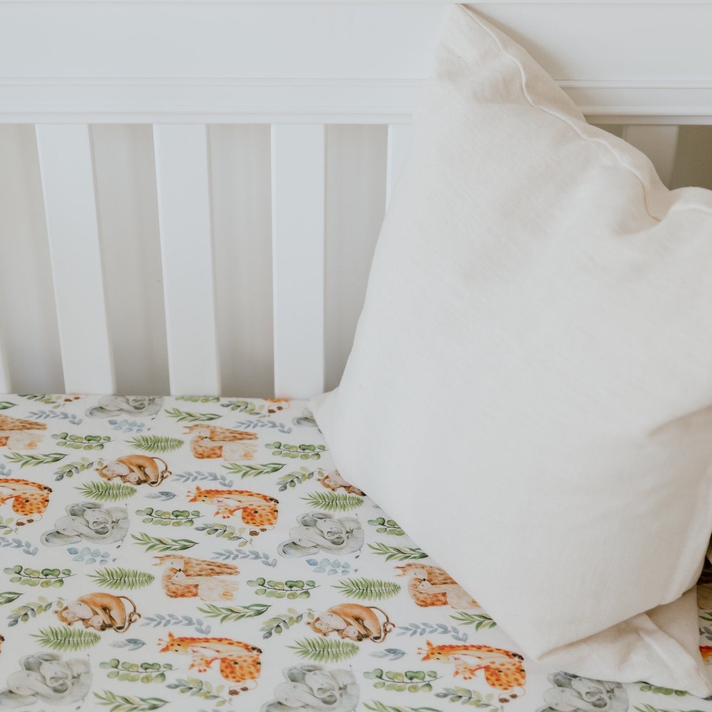 Cotton Jersey Cot Sheet - Safari