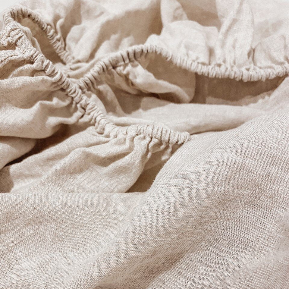 Linen Fitted Cot Sheet