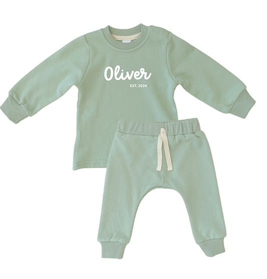 Personalised Baby Tracksuit (Pistachio)