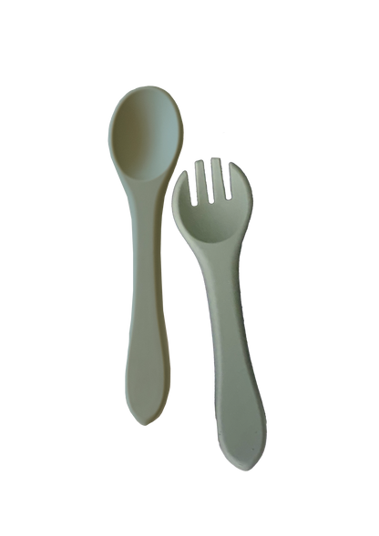 Lux Silicone Spoon + Fork Set
