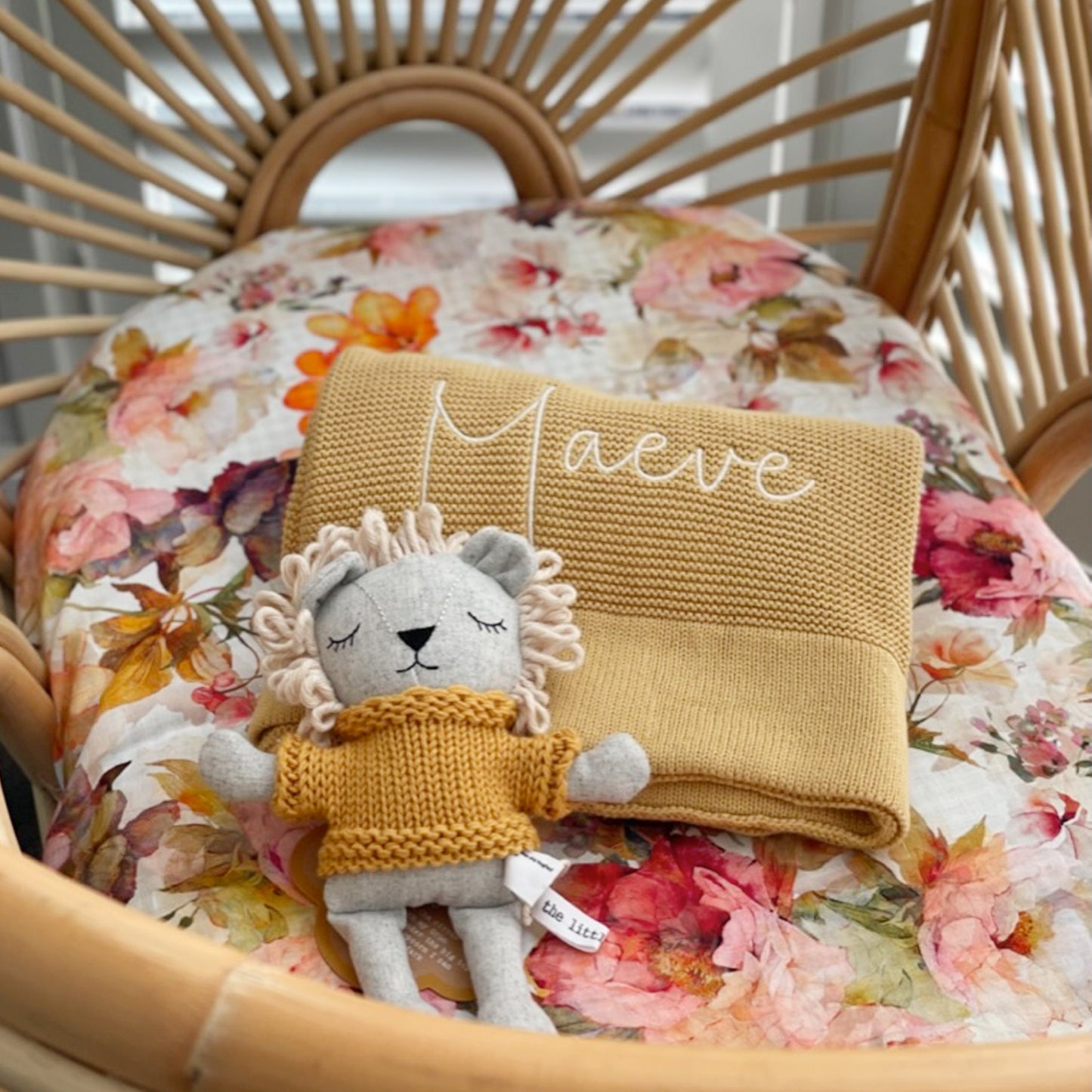 Personalised Blanket Mustard