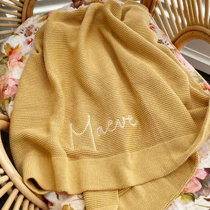 MUSTARD - Baby Name Blanket